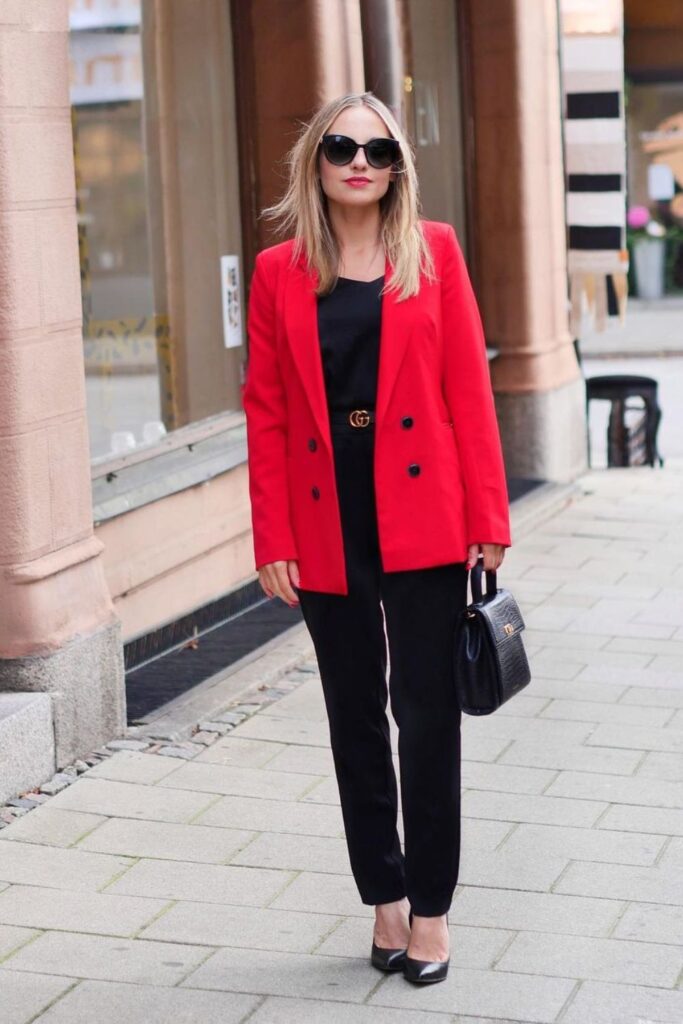 The Sophisticated Red Coat Ensemble