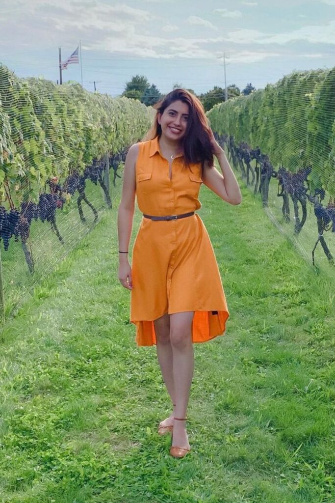 Orange Dress and Sandals