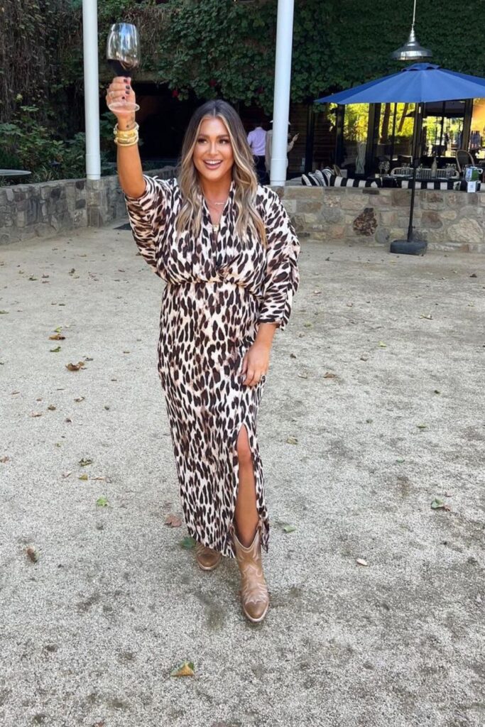 Leopard Print Dress and Ankle Boots