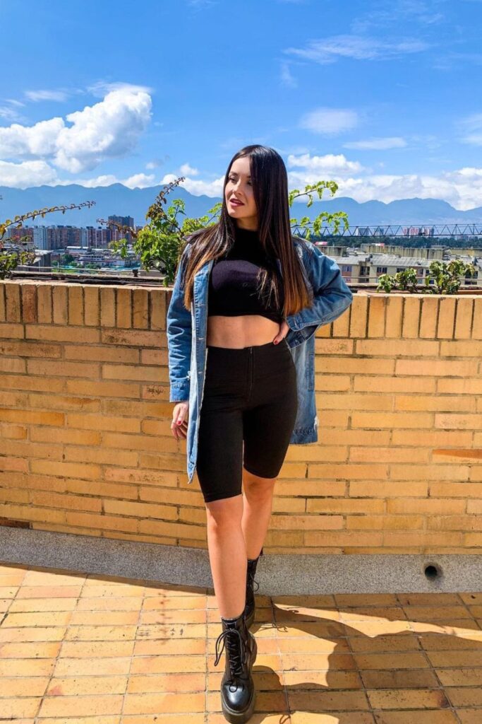 Crop Top and Biker Shorts for Downtown Cool