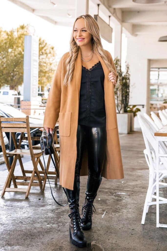 Leather Pants and Coat for Urban Chic