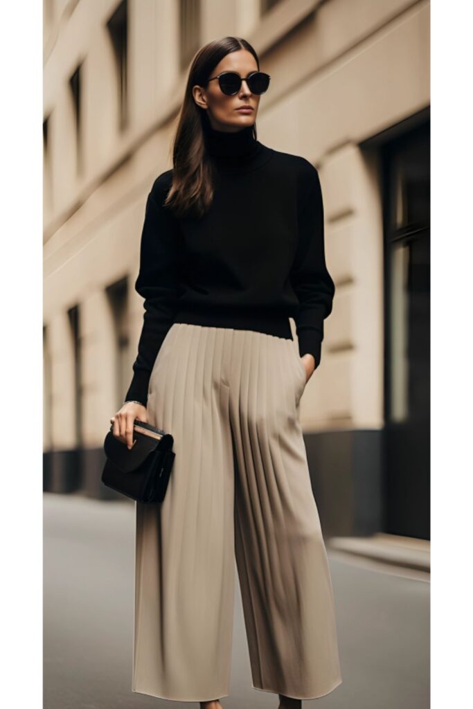 Culottes + Turtleneck