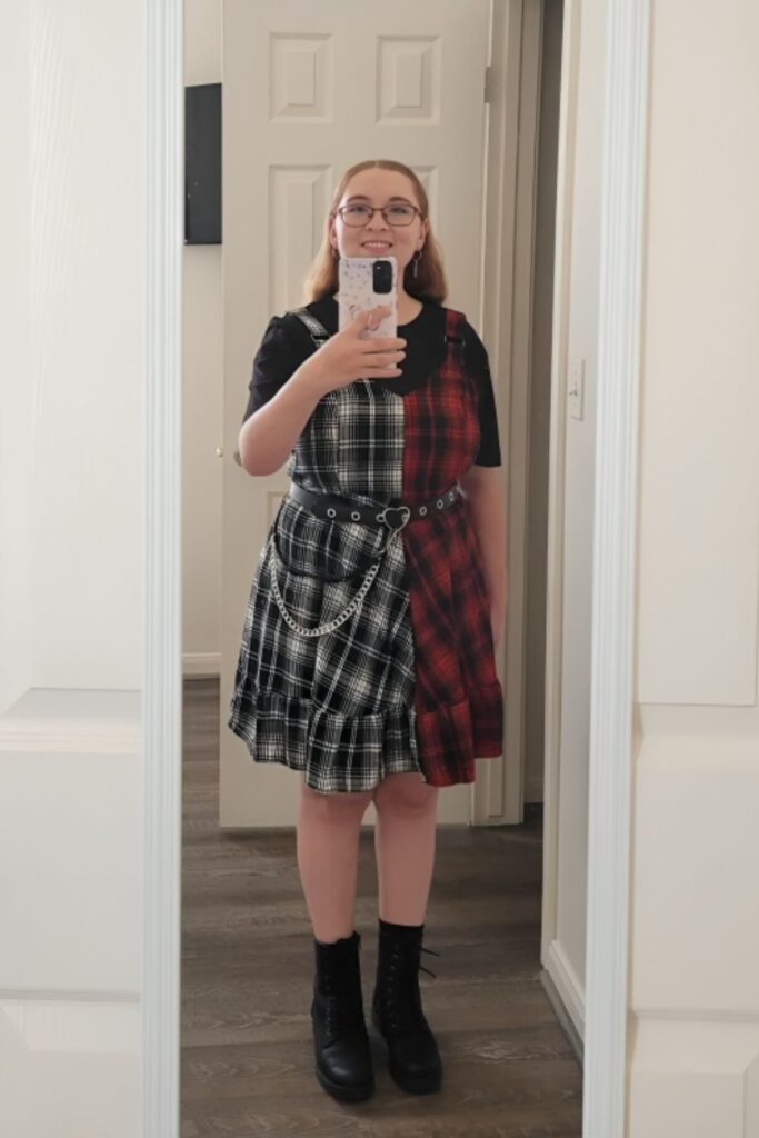 Plaid Skirt with a Twist