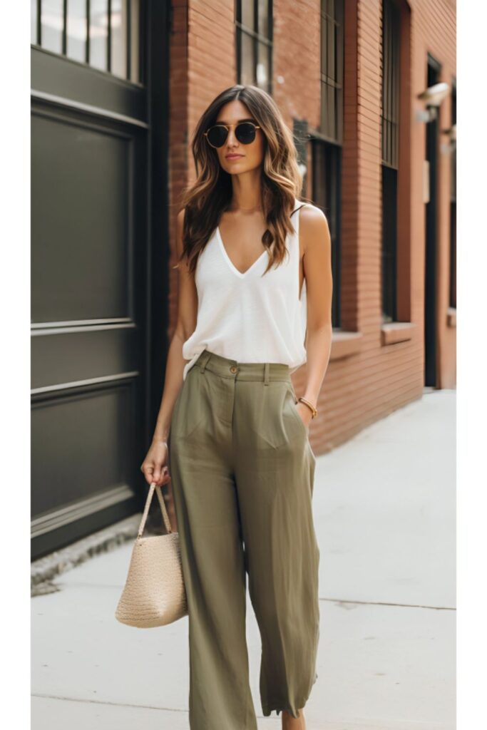 Linen Pants + Knit Tank top