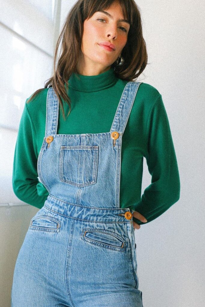 Overalls and a Turtleneck