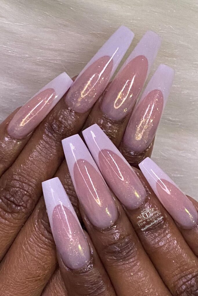 Soft Pink to Lavender Ombre