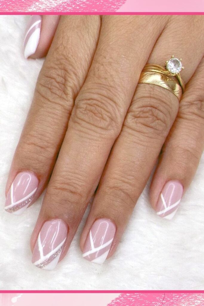 Minimalist Nude Nails with Lines