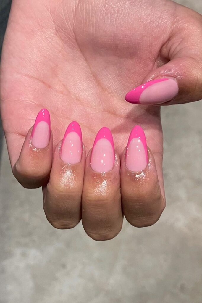 Milky Pink Ombre Nails