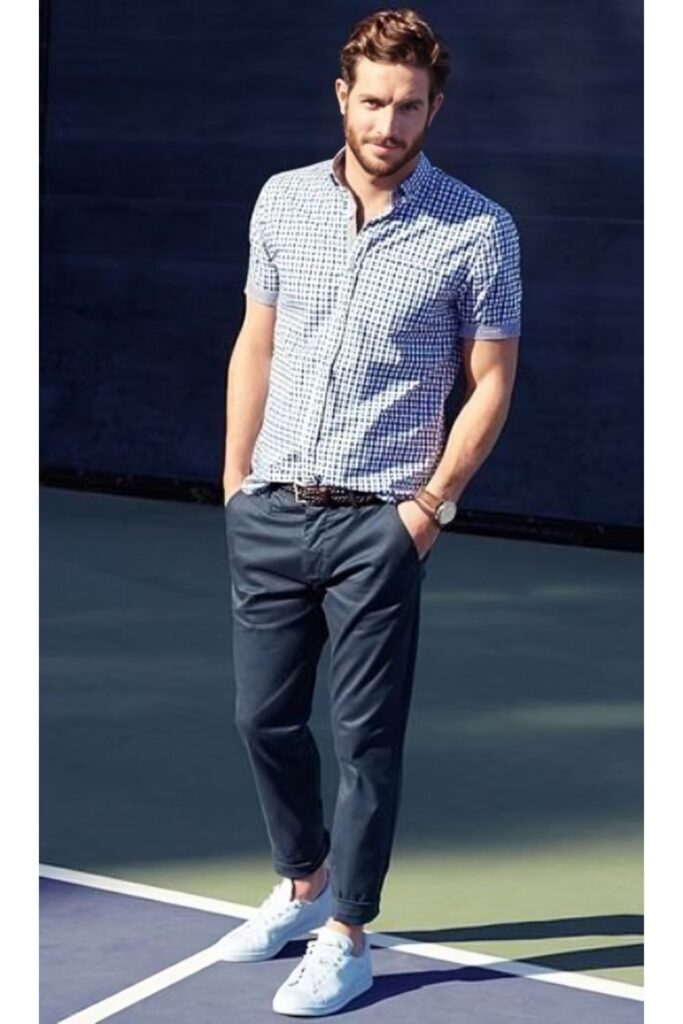 Short Sleeve Button-Up and Chinos