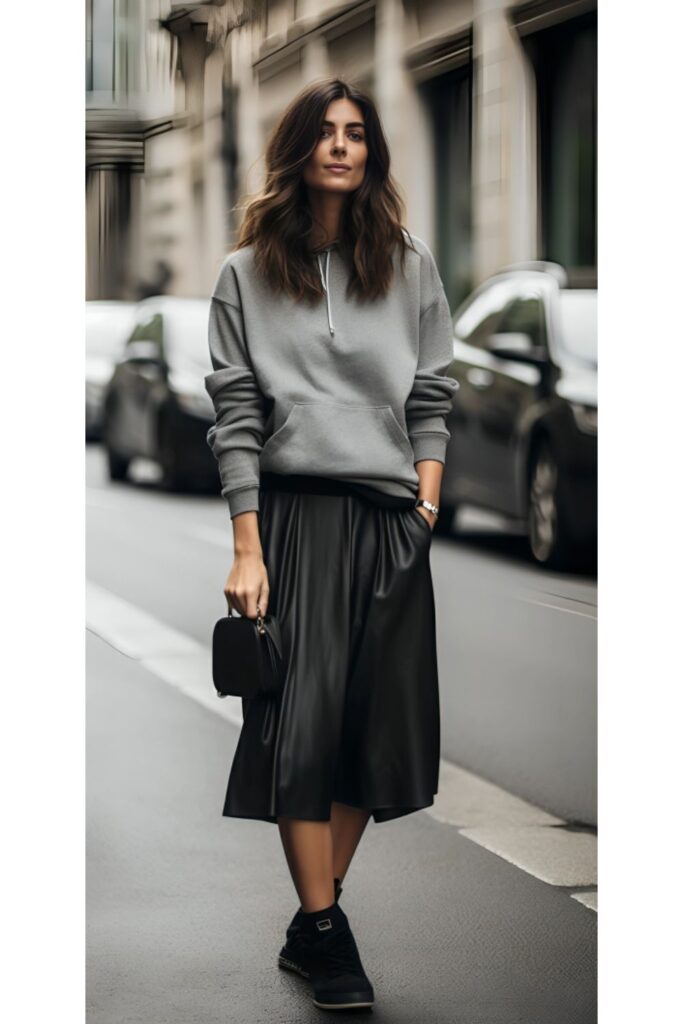 Slip Skirt + Hoodie