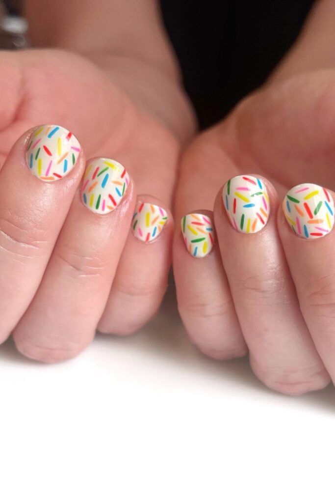 Colorful Sprinkle Nails