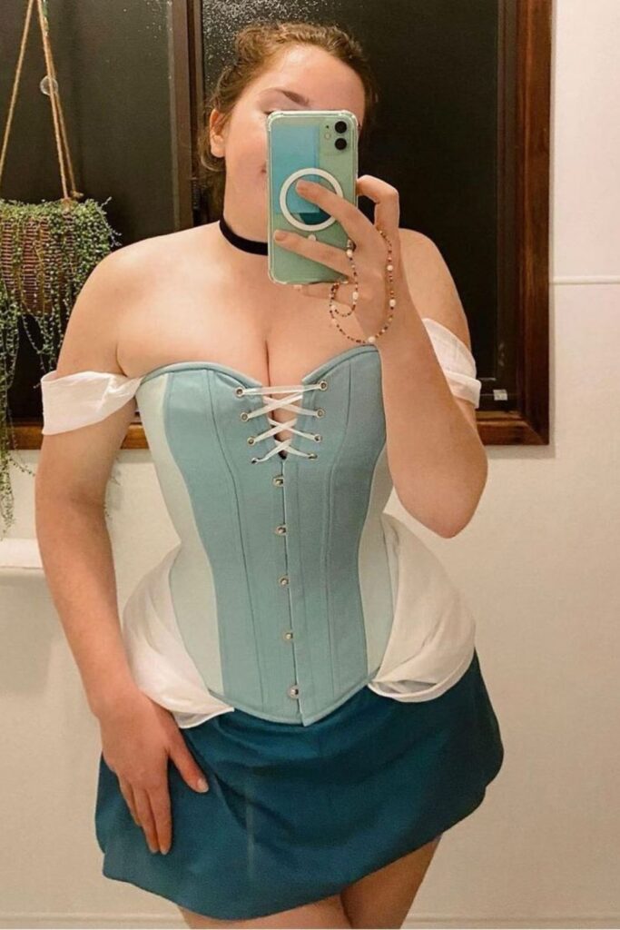 model in corset