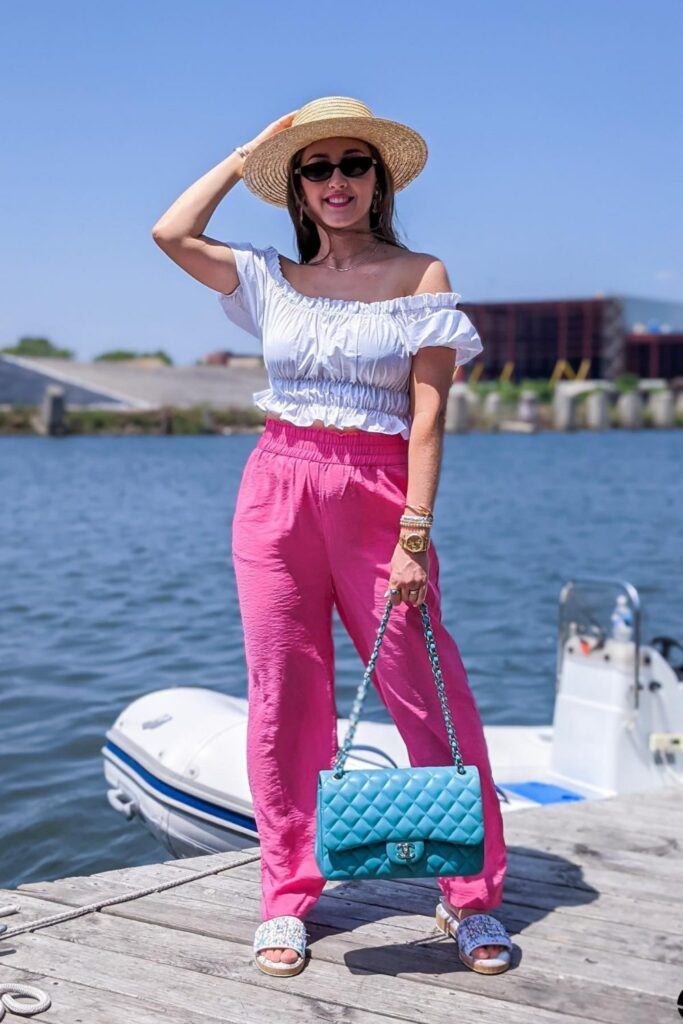 Off-Shoulder Crop Top and Pants