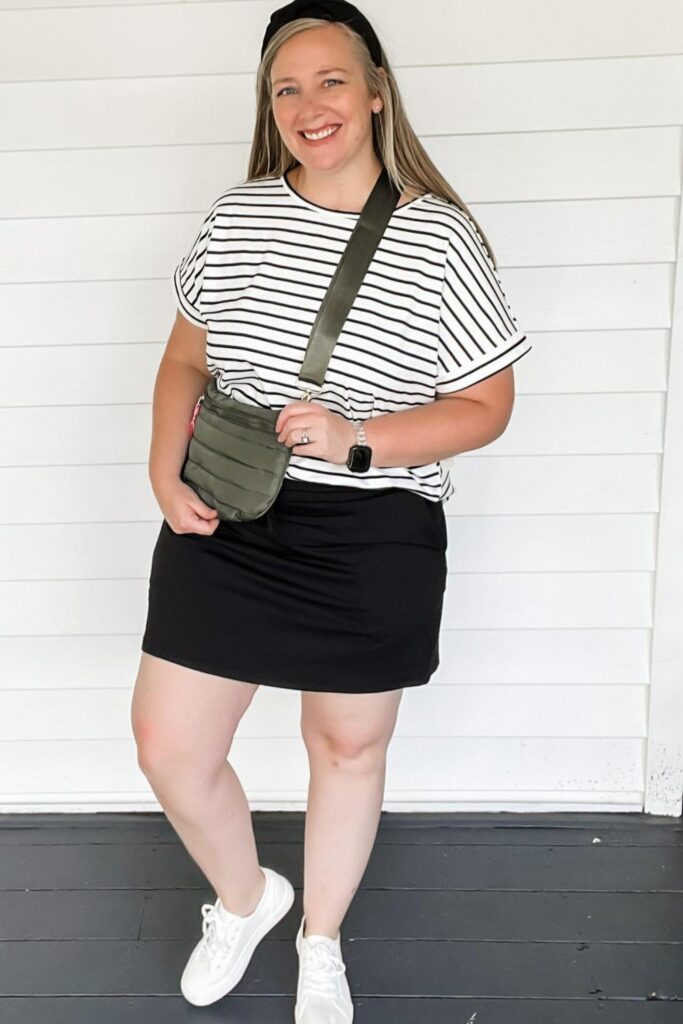 Oversized Tee and Mini Skirt