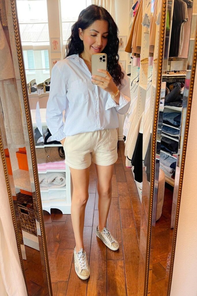 Classic Button-Up and Shorts