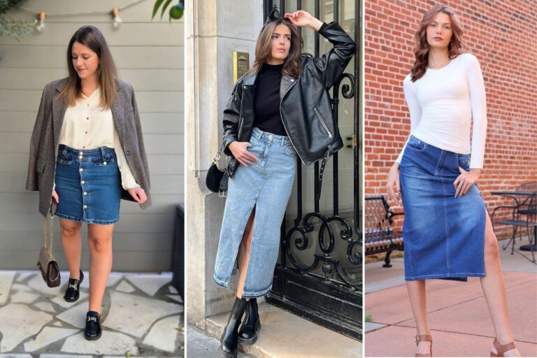 Denim Skirt Outfits