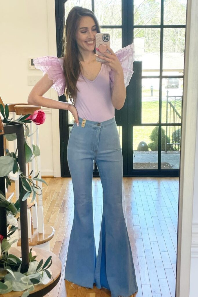 Bodysuit & Ruffled Flares