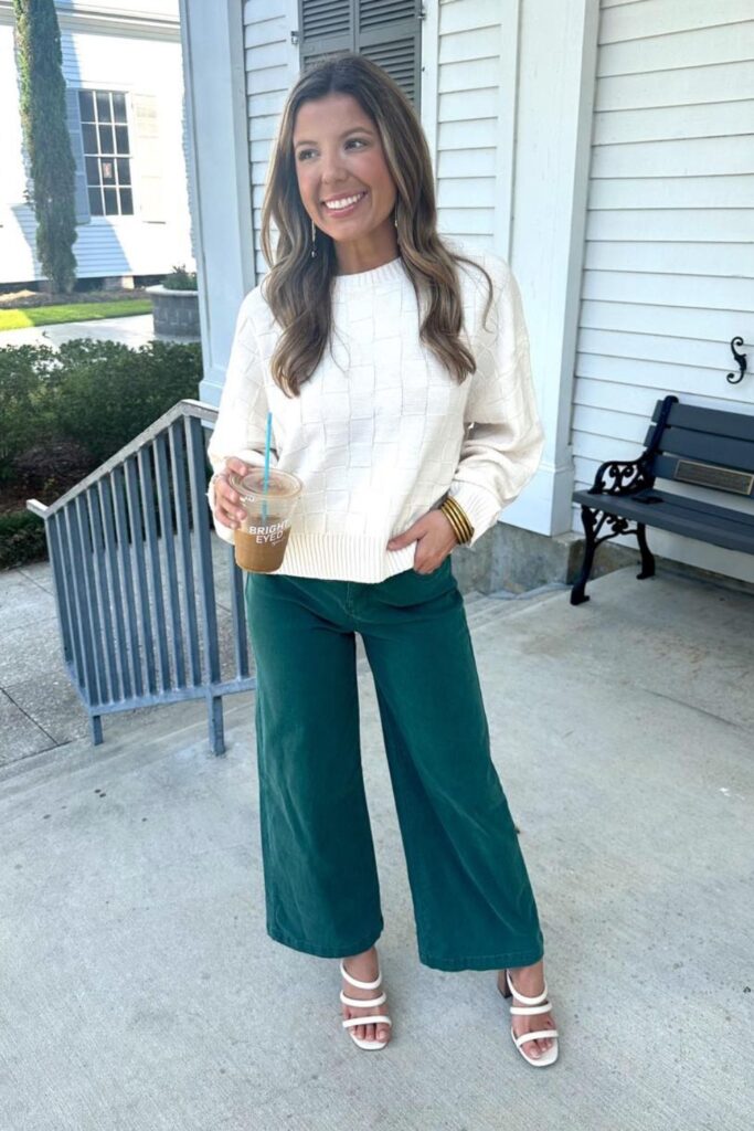 Cozy Chic in Cream and Green