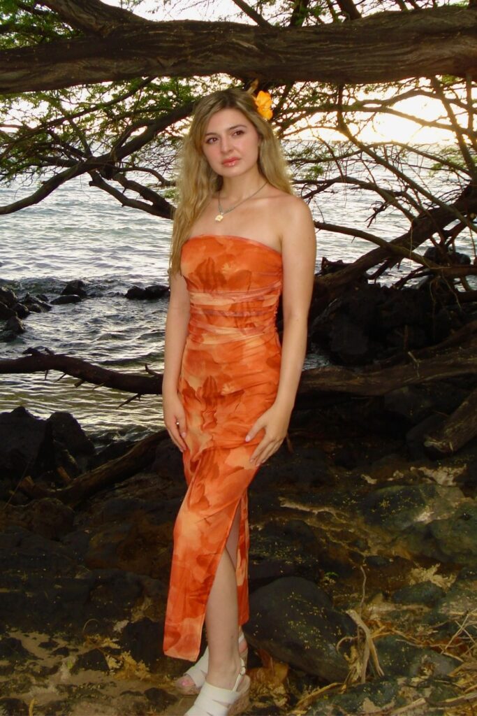 The Statement Coral Gown