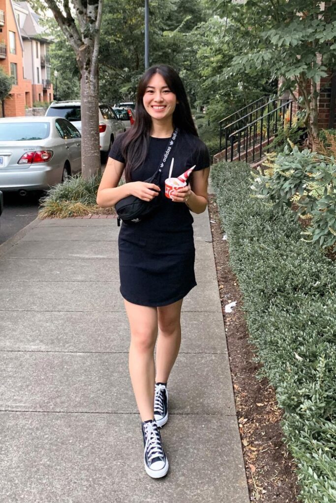 Fitted Tee & Mini Skirt