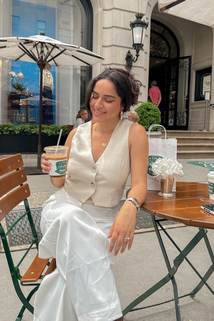 Vest Top with Linen Pants or Jeans