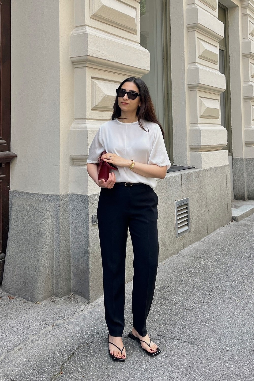 Oversized T-Shirt and Tailored Trousers
