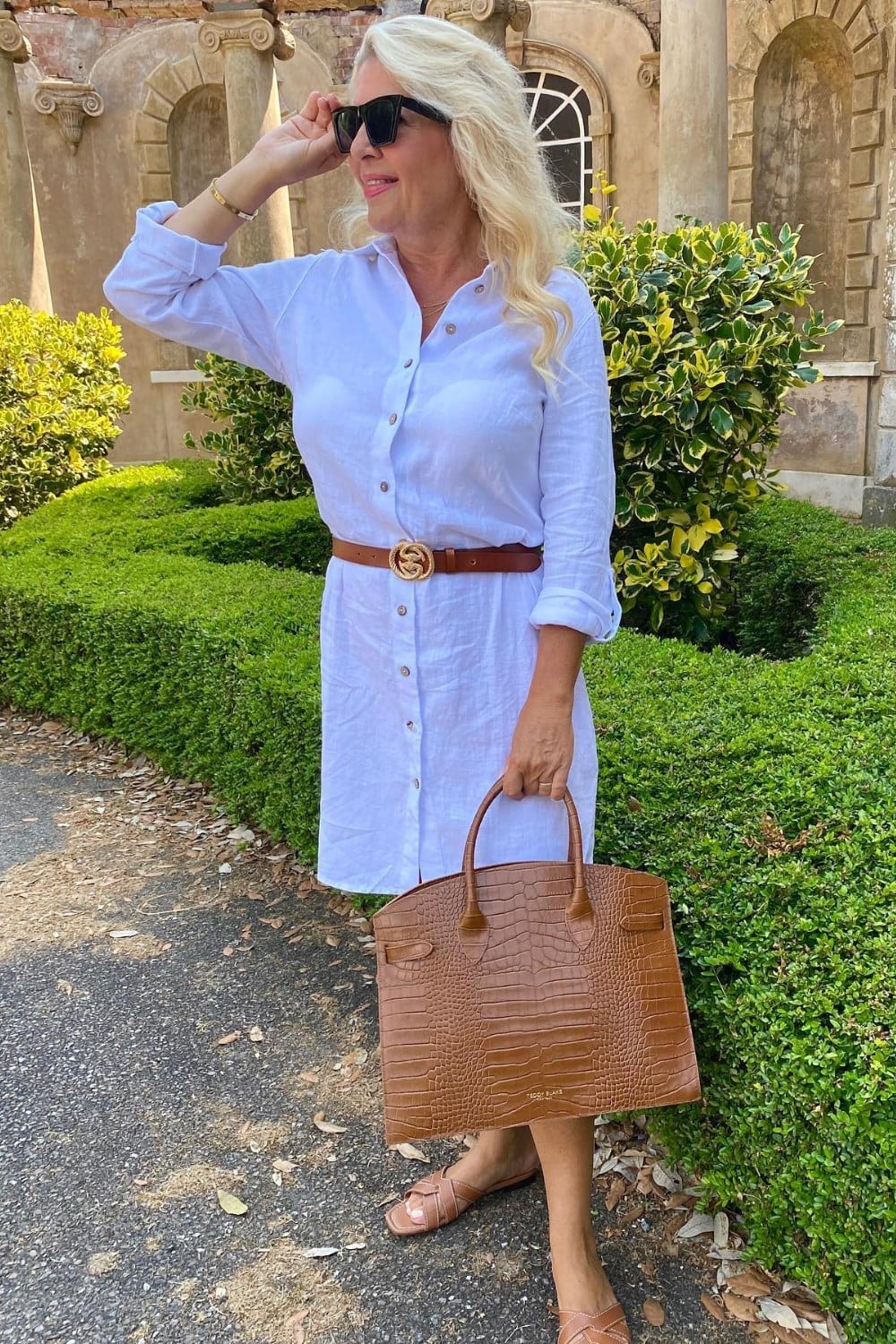 White Button-Down Shirt Dress