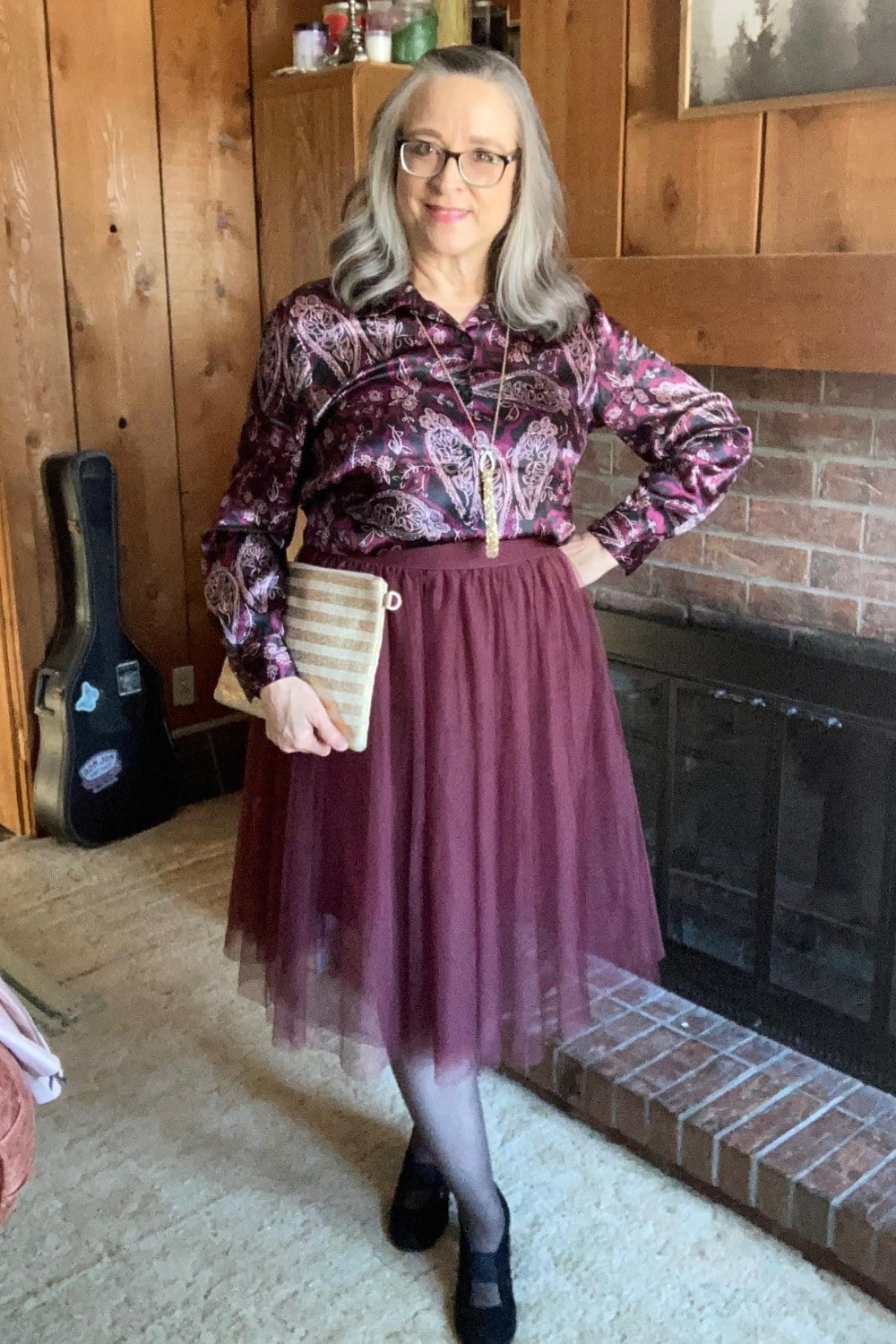 Paisley Print Blouse and Matching Skirt