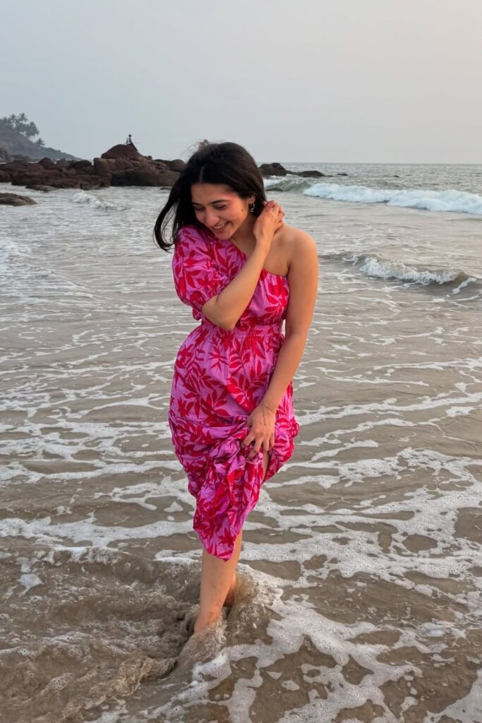 Floral One-Shoulder Midi Dress