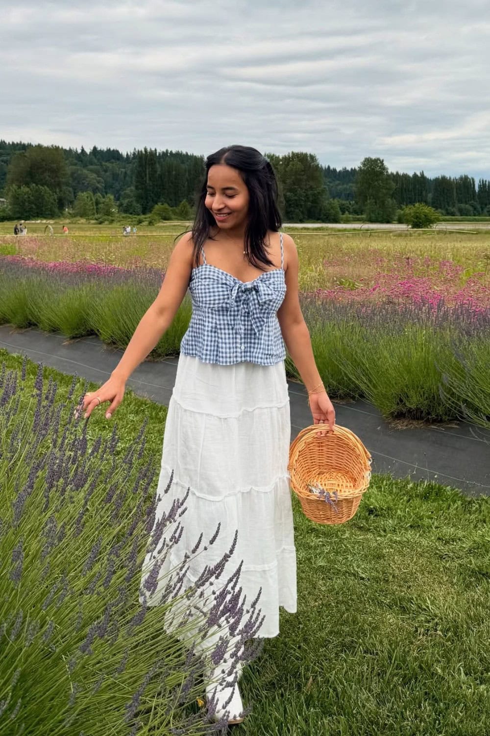Gingham Top and Floral Skirt