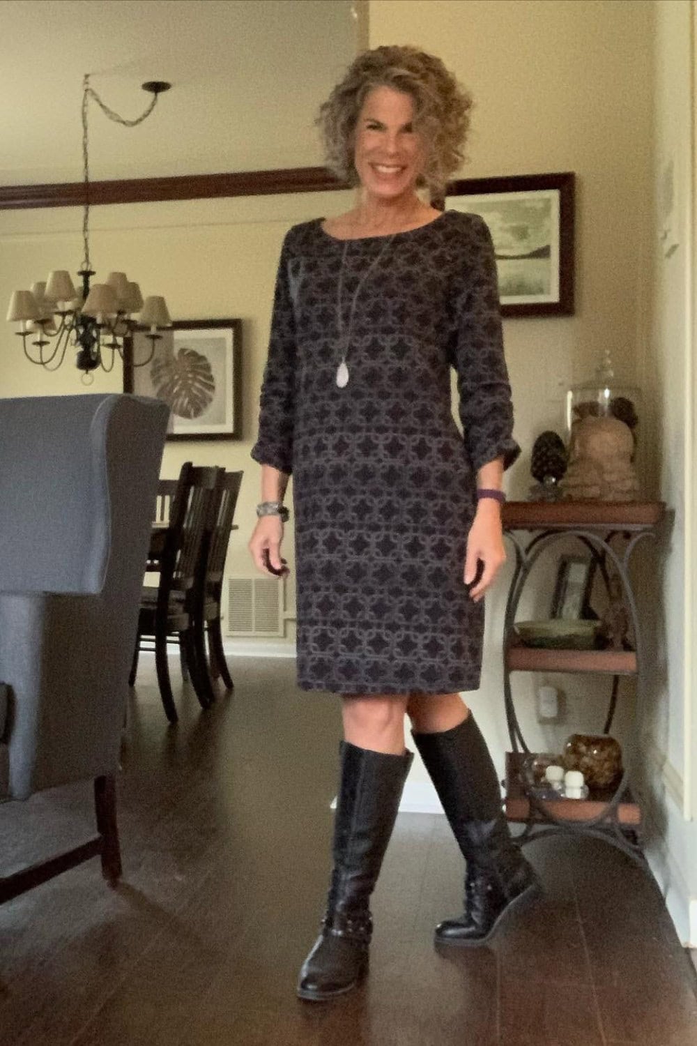 Printed Shift Dress