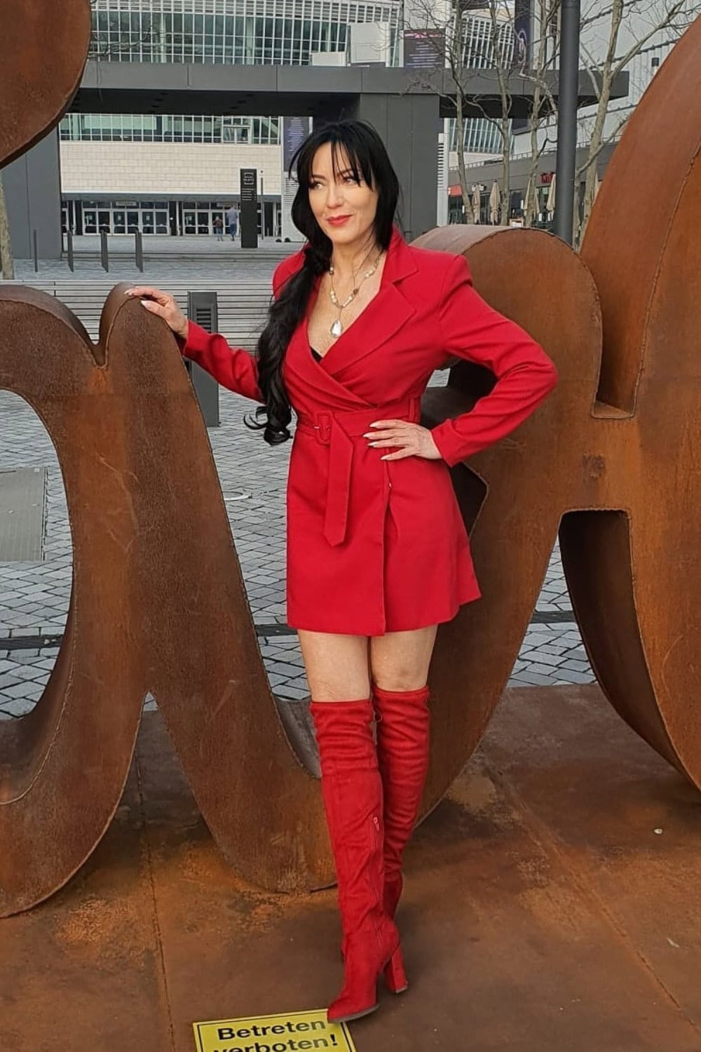 Wrap Blazer Dress with Matching Boots