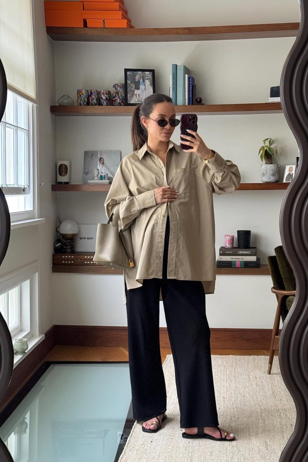Oversized Shirt and Wide-Leg Pants