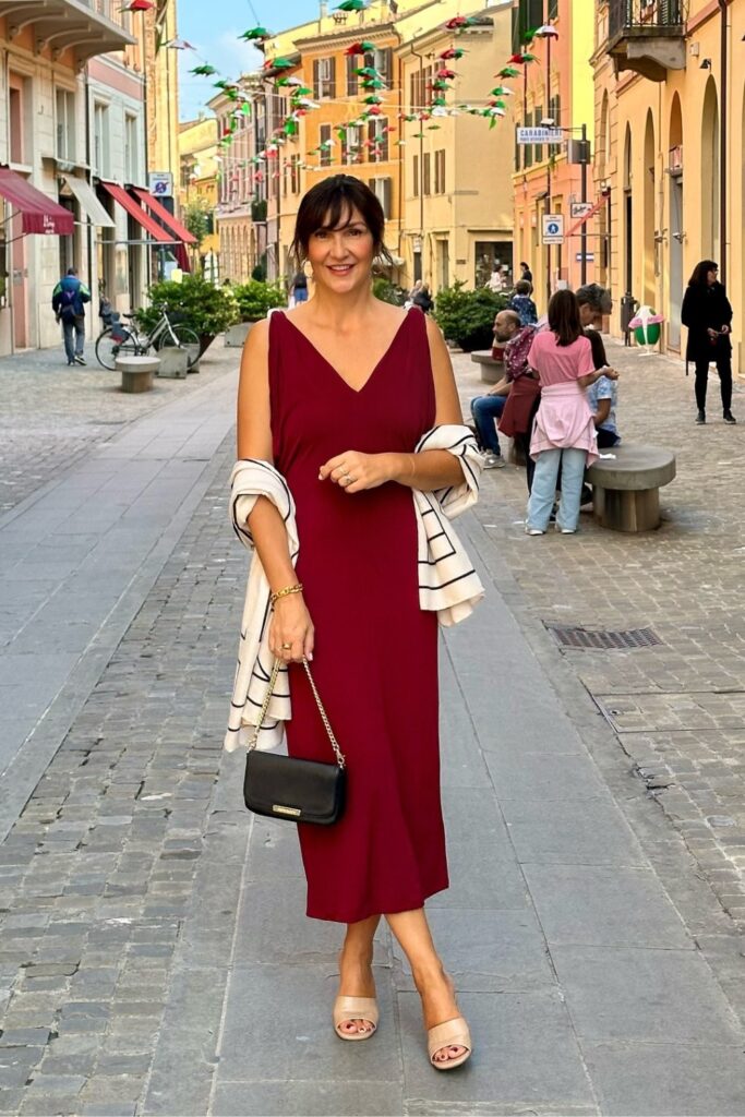 Burgundy Midi Dress
