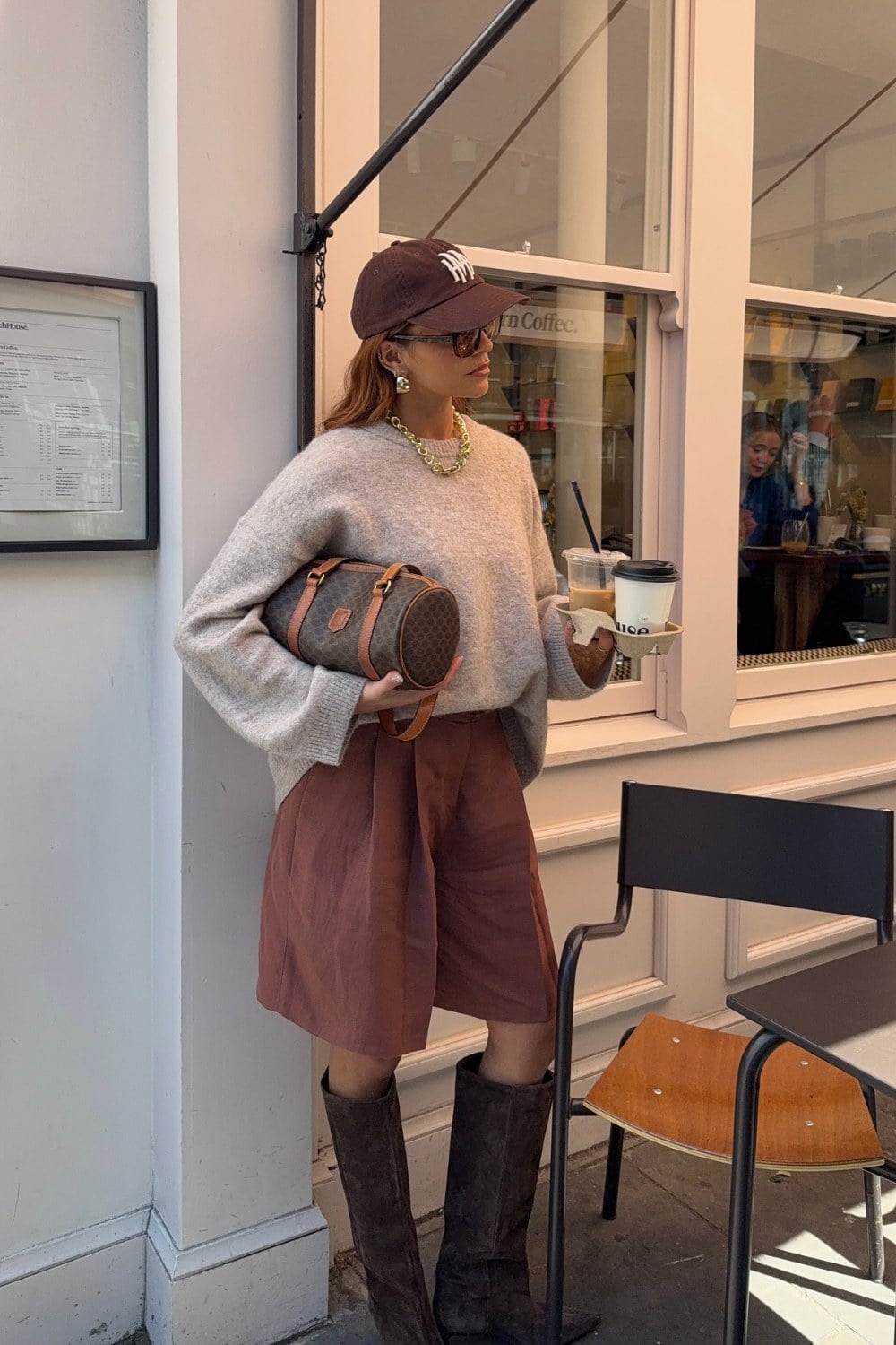 Oversized Sweater and Bermuda Shorts