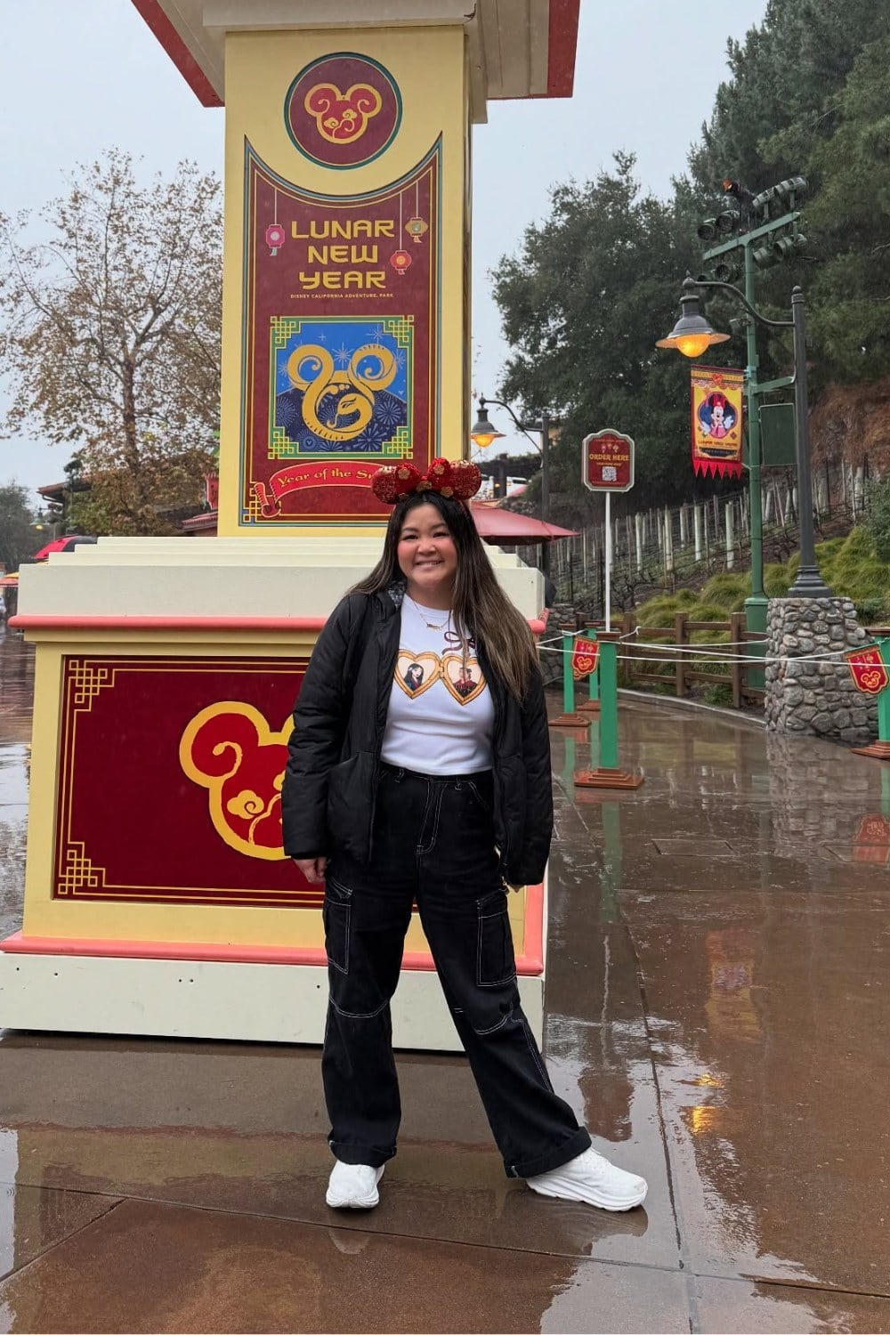 Disney Graphic T-Shirt and Black Cargo Pants