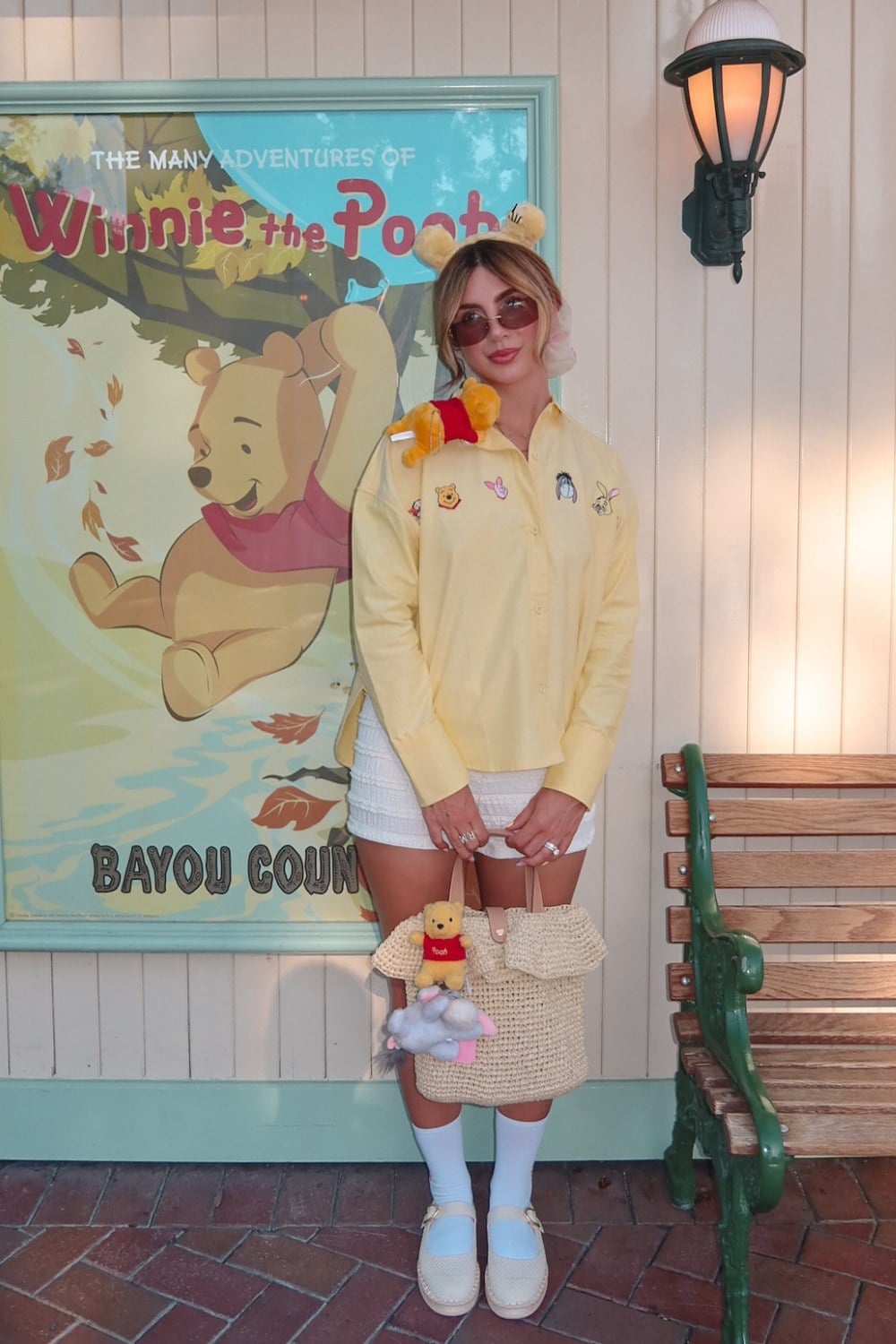 Yellow Long-Sleeve Shirt and White Shorts