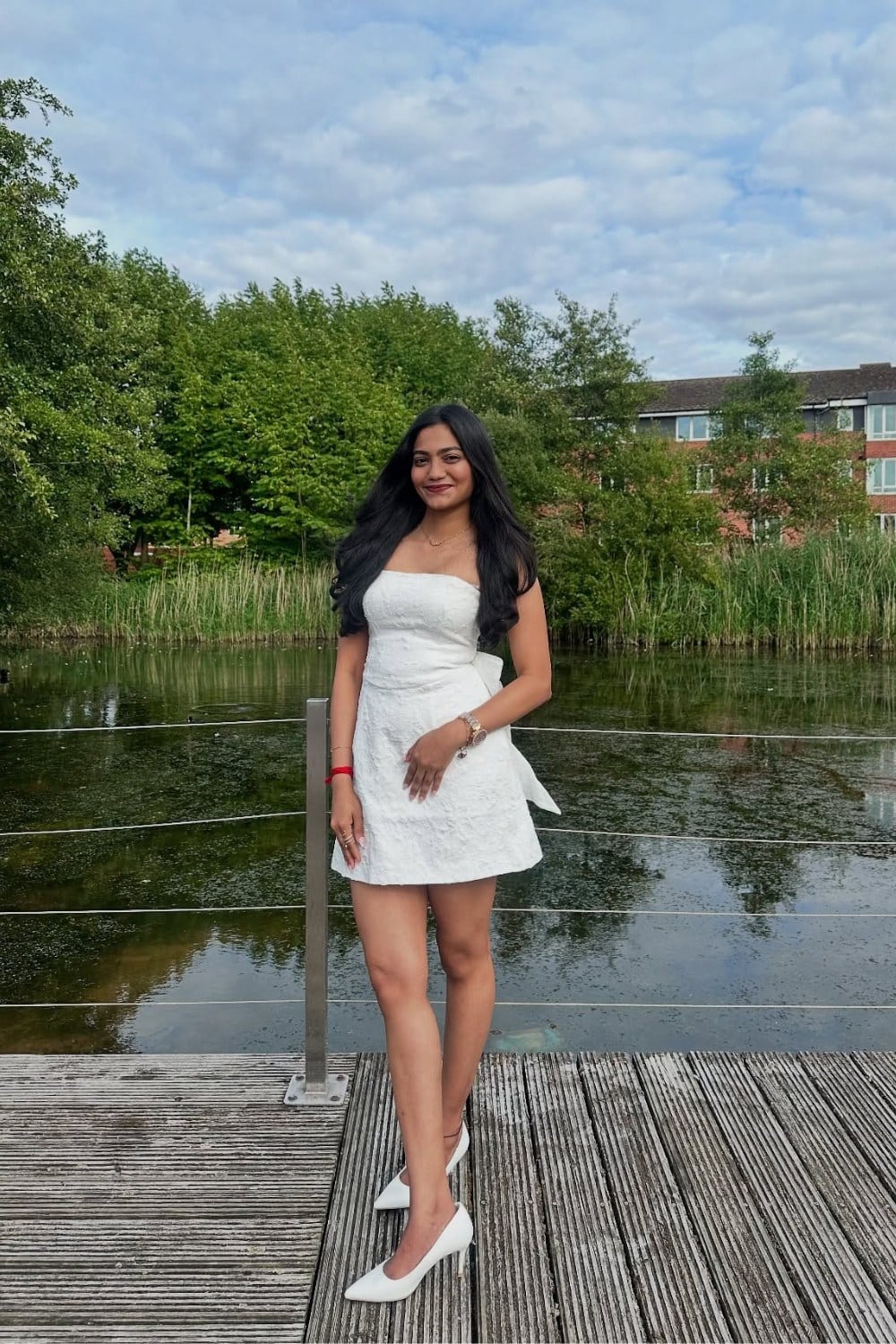 White Strapless Mini Dress