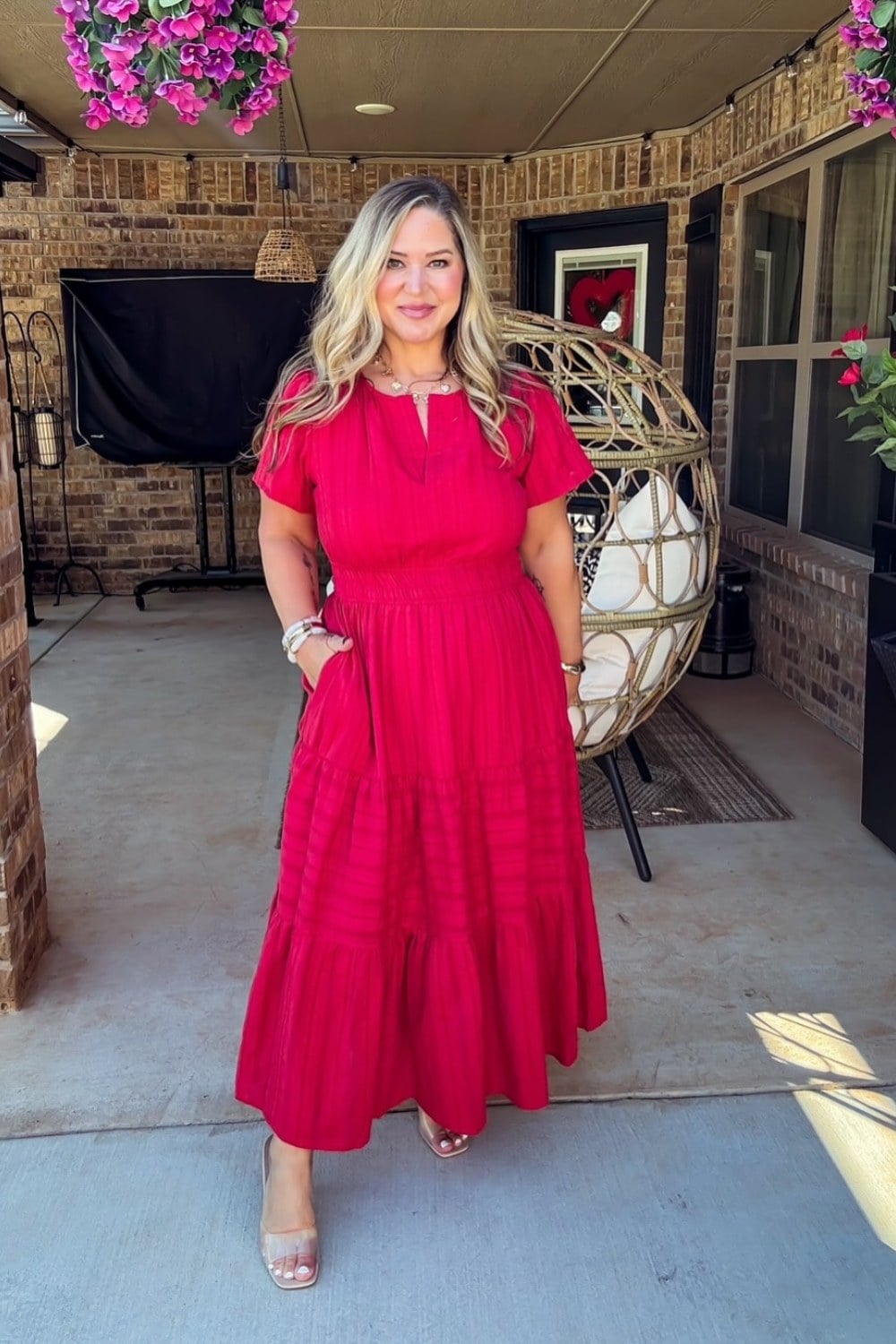 Bright Red Maxi Dress