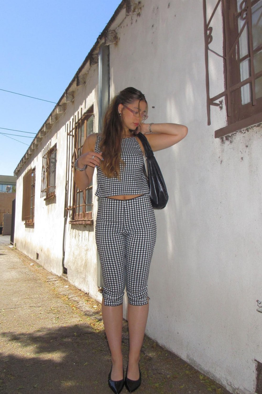 Gingham Set with Heels