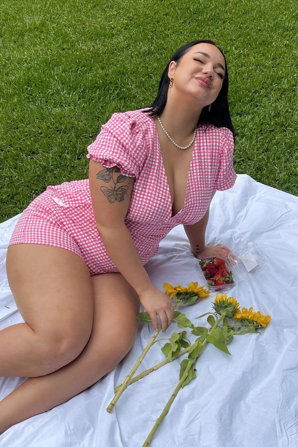 Gingham Romper