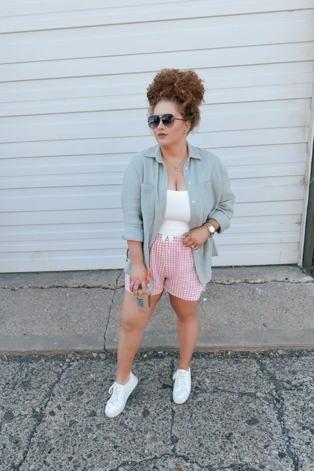 Top and Button-Up Shirt