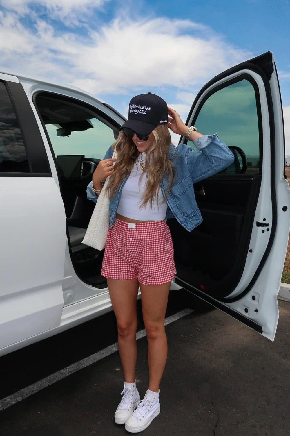 Crop Top and High-Top Sneakers