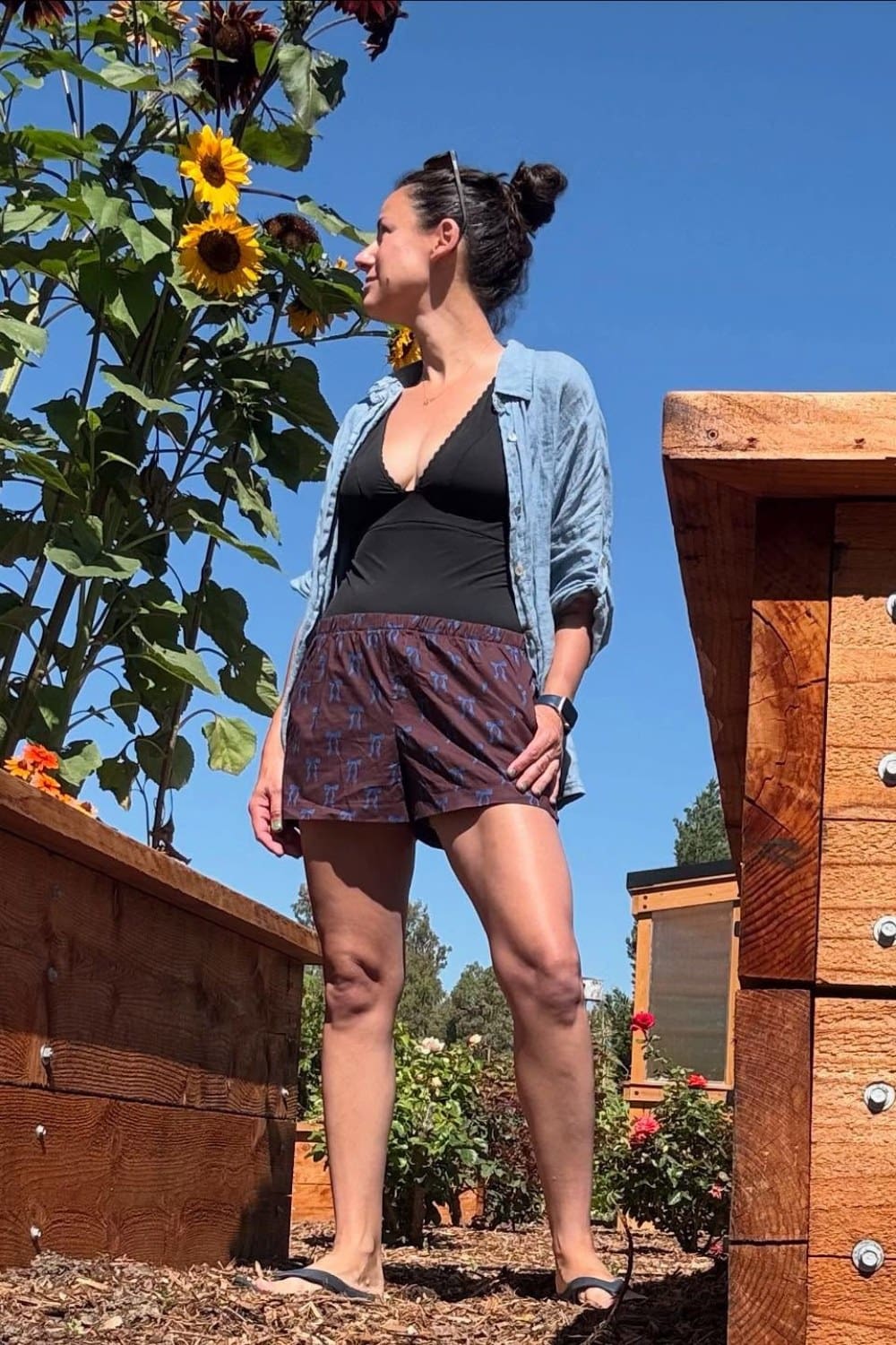 Tank Top and Denim Shirt