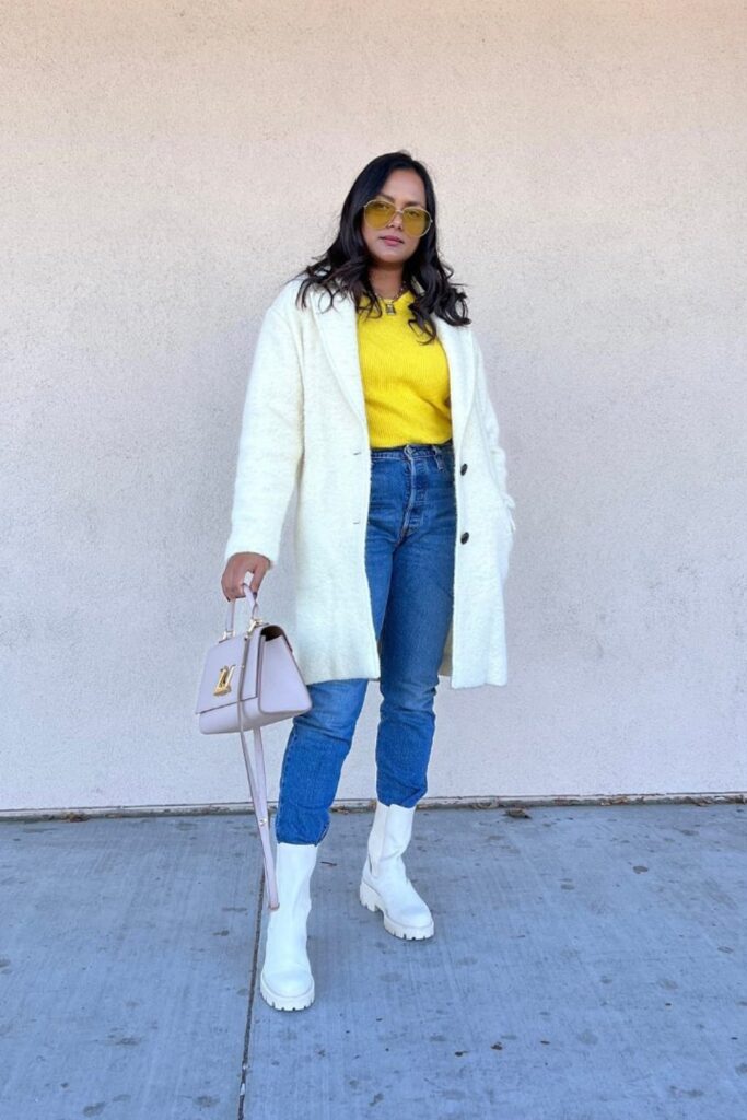 Ribbed Top and Long Coat