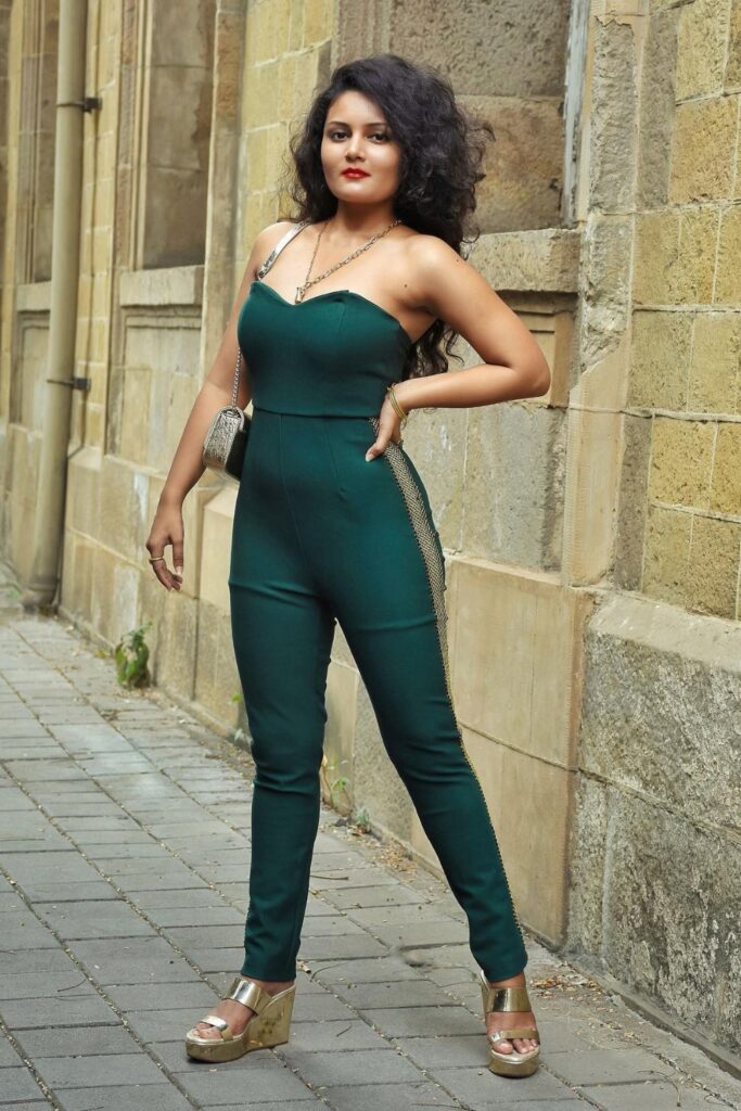 Green Strapless Jumpsuit