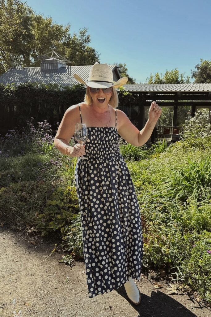 Black Polka Dot Maxi Dress