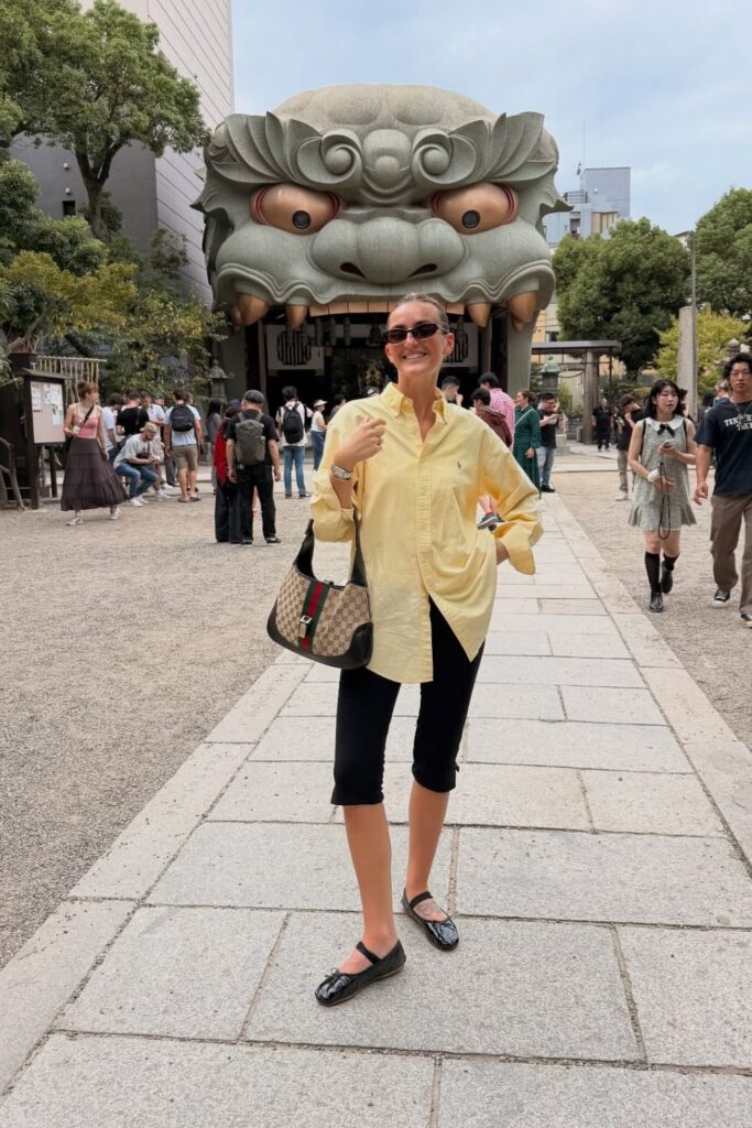 Oversized Button-Up and Cropped Pants