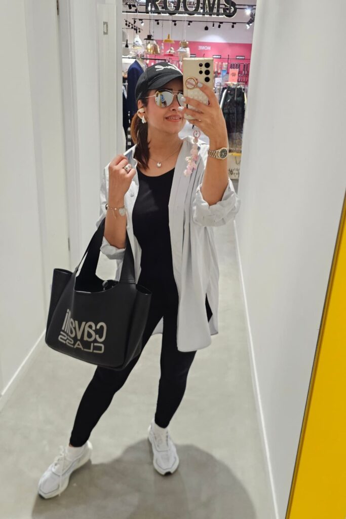White Shirt Layered Over Black