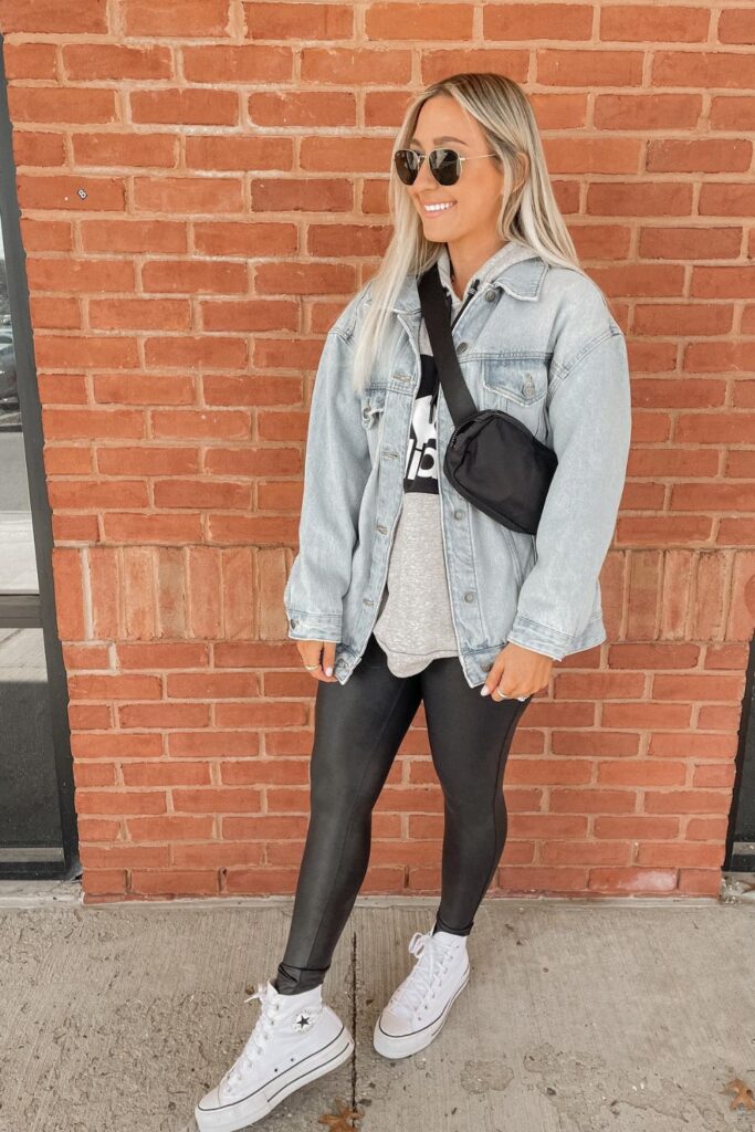 Denim Jacket and Leggings